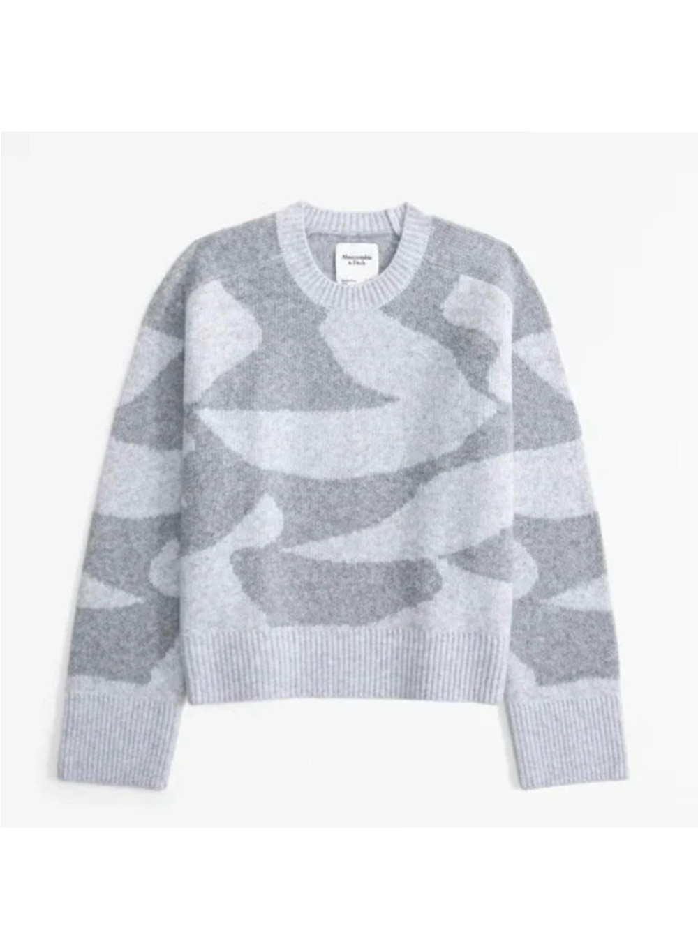 Abercrombie & Fitch Madeline Crew Sweater Gray S